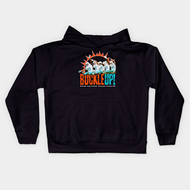 Miami Dolphins Roller Coaster Celly Kids Hoodie by lam-san-dan